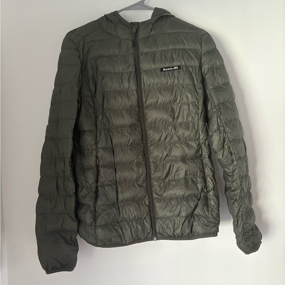 Women’s Roots Green Puffer Jacket